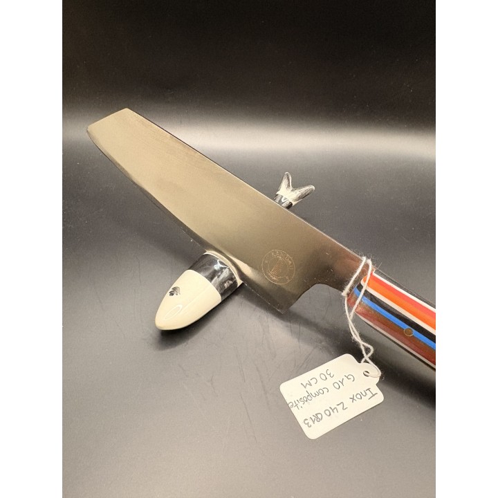 couteau inox Z40 CR13 manche G10 composite 30 cm