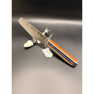 couteau inox Z40 CR13 manche G10 composite 30 cm martelé