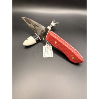 couteau acier XC75 manche résine nid d'abeille 22 cm