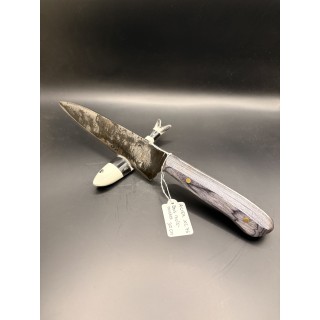 couteau acier XC75 manche bois multi-couches 30 cm