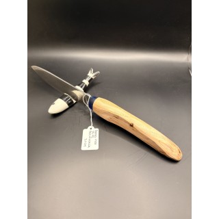 couteau Damas inox VG10 manche bois d'acacia 31 cm