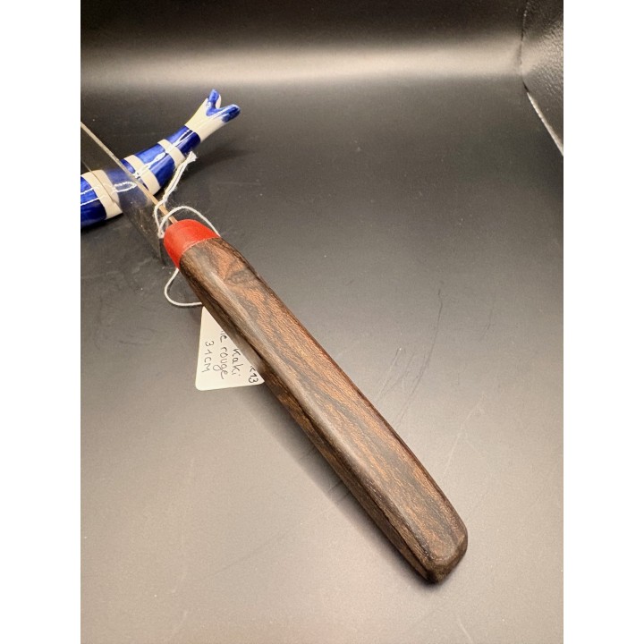 couteau inox Z40 CR13 manche Kaki/résine rouge 31 cm