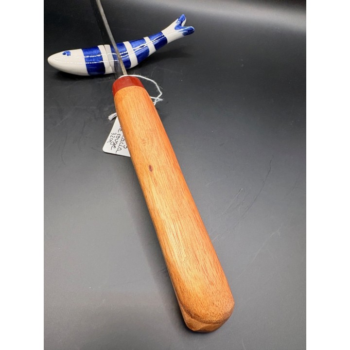 couteau inox Z40 CR13 manche bois d'acacia/résine rouge 32 cm