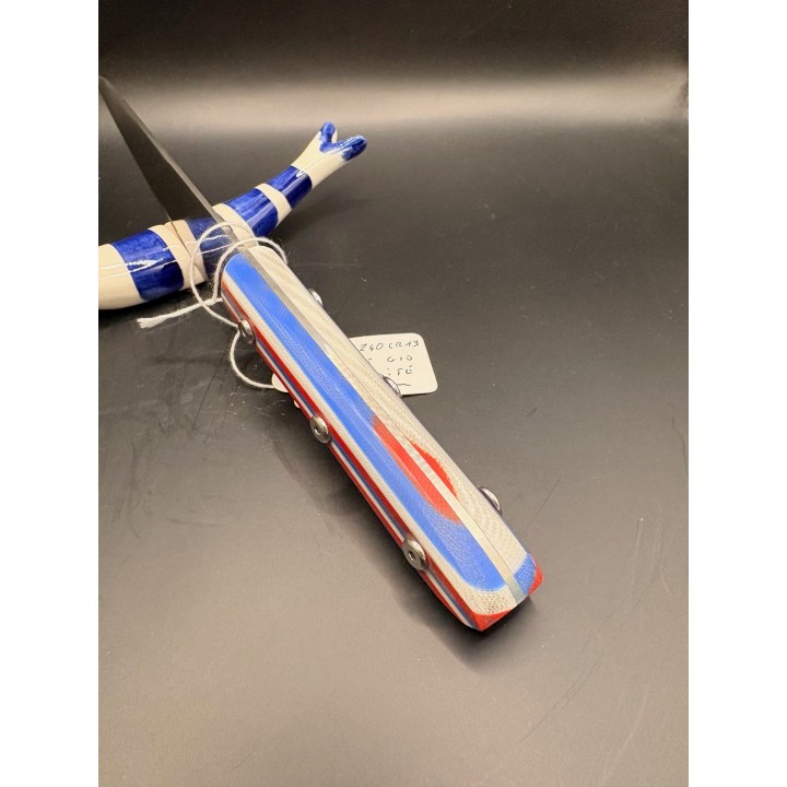 couteau inox Z40 CR13 manche G10 composite 22 cm