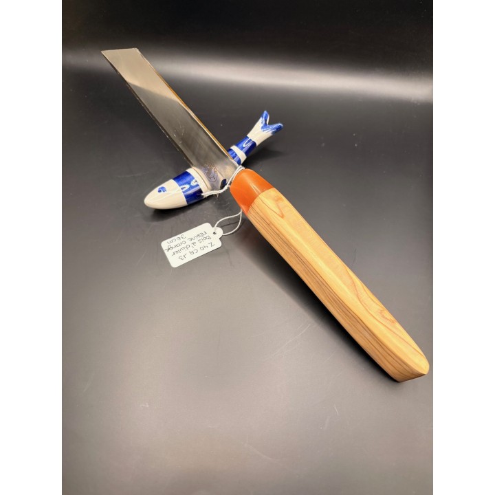 couteau Inox Z40CR3 bois d'olivier/résine orange 36 cm