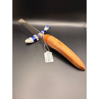 couteau Inox Z40CR3 bois de cade/résine orange 34 cm