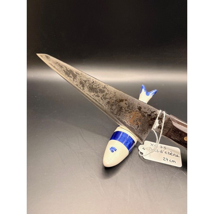 couteau acier XC75 bois d'Ebéne 27 cm