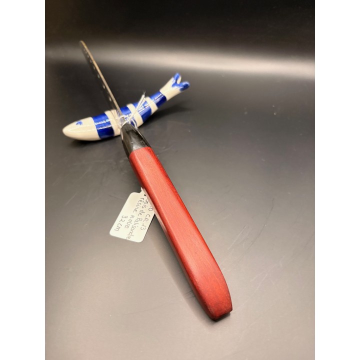 couteau Inox Z40CR3 bois de palissandre/résine noire32 cm