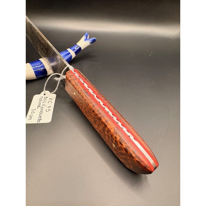 couteau acier XC75 bois d'amourette naturel 30 cm