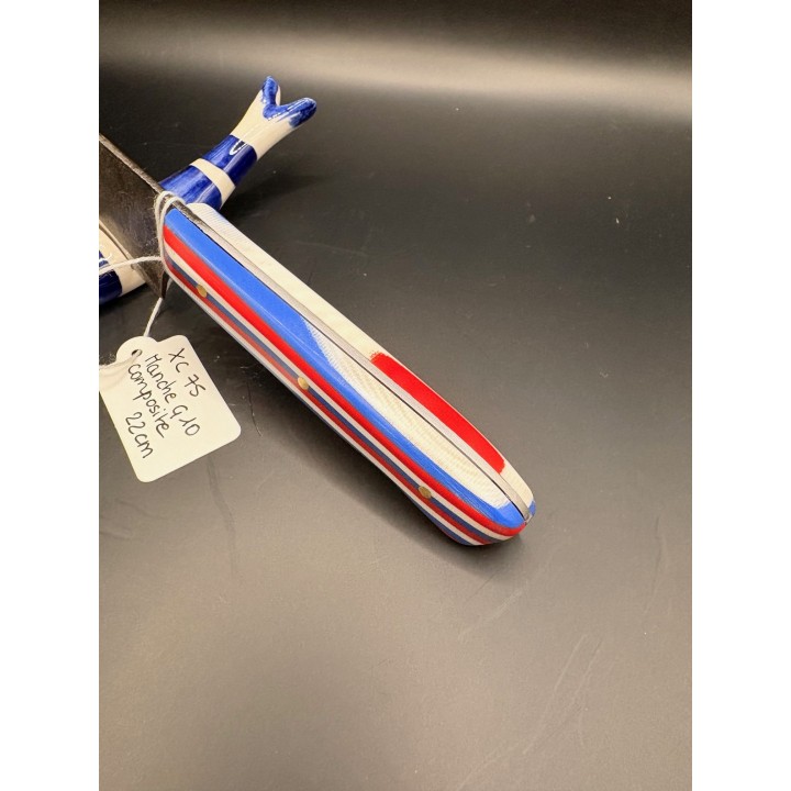 couteau acier XC75 manche G10 composite 22 cm