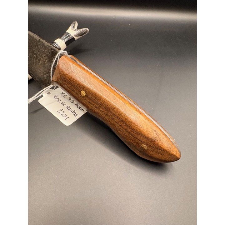 couteau acier XC75 bois de Santal 22 cm