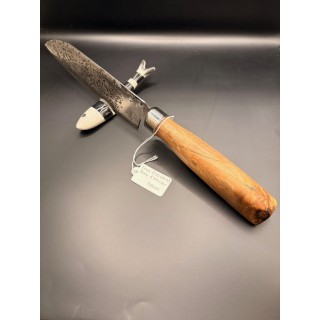 couteau Inox Z40 CR13 martelé bois d'olivier du Var 35cm