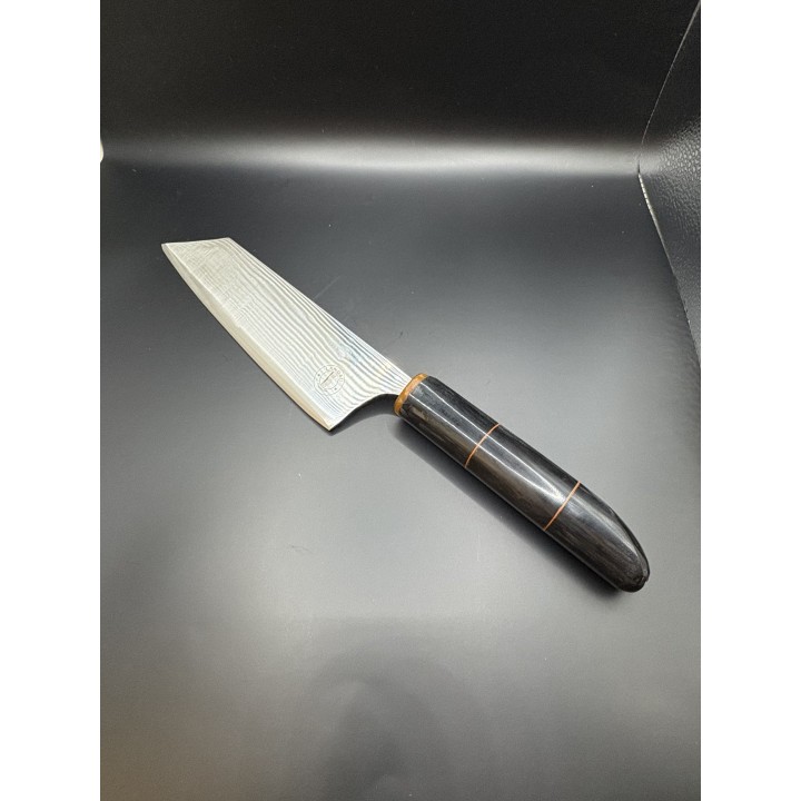 Grand couteau de cuisine 33 cm Inox Z40C13 manche en corne de boeuf