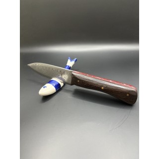 Couteau Inox VG10 Damas 22 cm manche bois d'Ebene