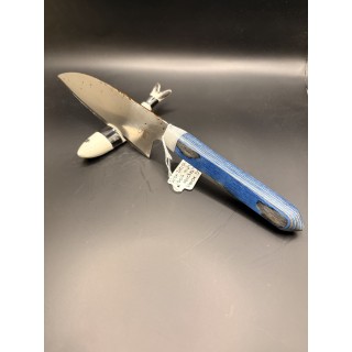 couteau inox Z40 CR13 bois multi couche / résine blanche 30 cm