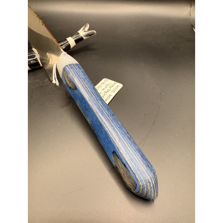 couteau inox Z40 CR13 bois multi couche / résine blanche 30 cm