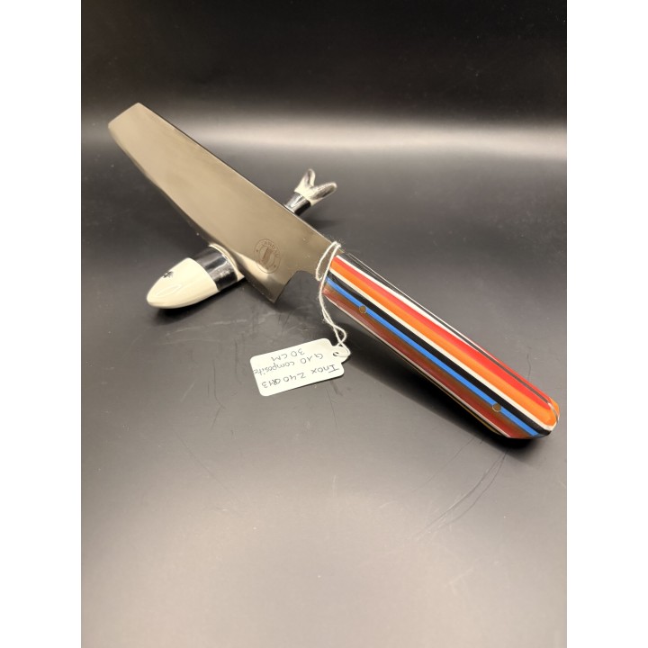 couteau inox Z40 CR13 manche G10 composite 30 cm